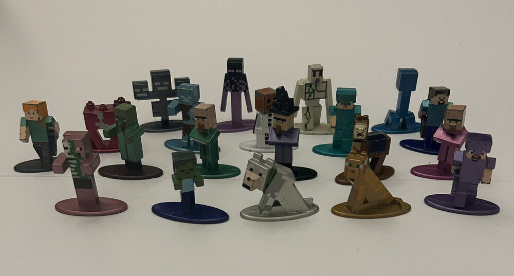 Minecraft Nano Metalfigs Die Cast Mini Figure Replacements Collectible Lot Of 20